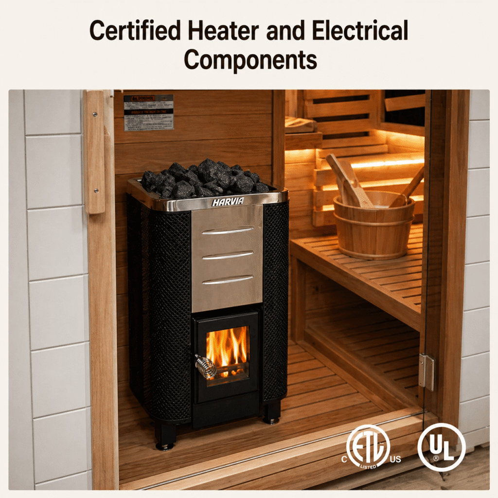 AURGOD Sauna - Certified Heater and Electrical Components