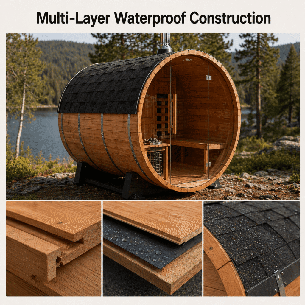 AURGOD Sauna - Multi-Layer Waterproof Construction